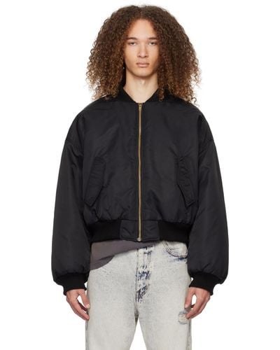 we11done Puff Bomber Jacket - Black