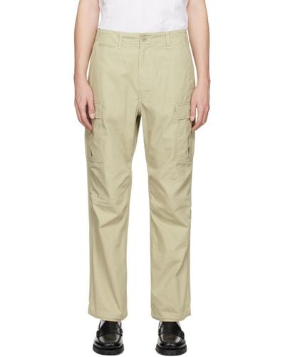 thisisneverthat Pleated Cargo Trousers - Natural
