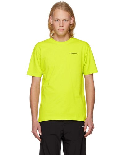 Off-White c/o Virgil Abloh Off- t-shirt jaune à logo imprimé
