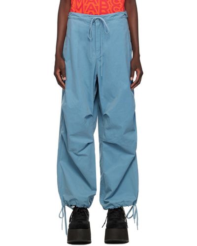 Marc Jacobs Pantalon bleu à cordons coulissants