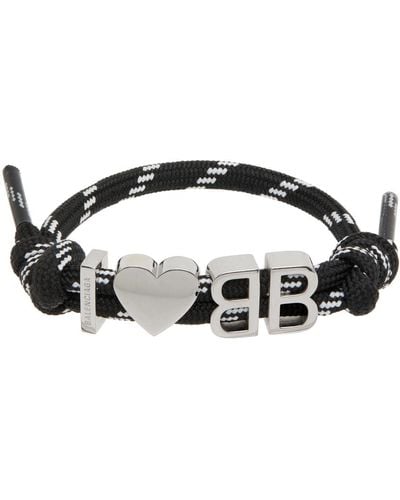 Balenciaga Bracelet noir en corde