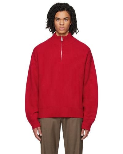 Wynn Hamlyn Half-zip Sweater - Red
