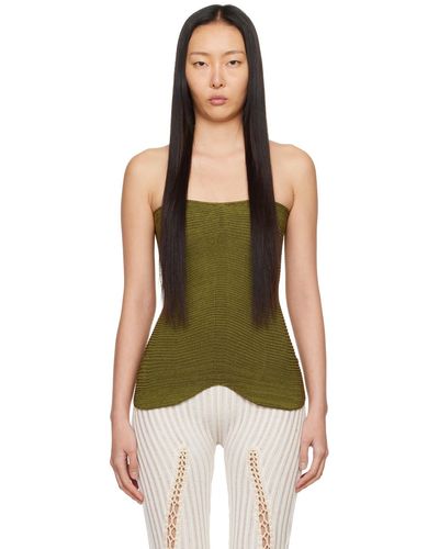 Isa Boulder Ssense Exclusive Curly Tube Top - Green