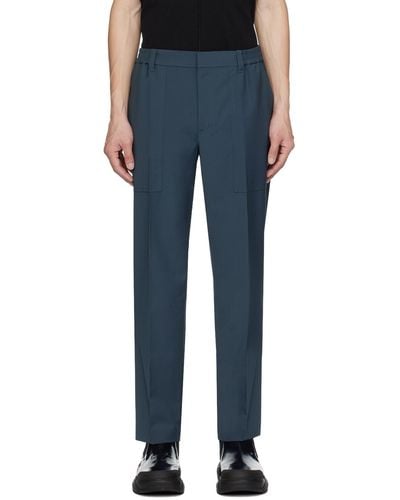 Helmut Lang Navy Core Trousers - Blue