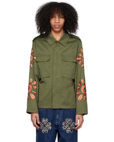 Bluemarble Marble Embroide Jacket - Green