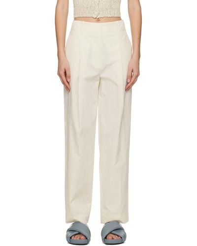 NOTHING WRITTEN Off- Mailo Trousers - Natural