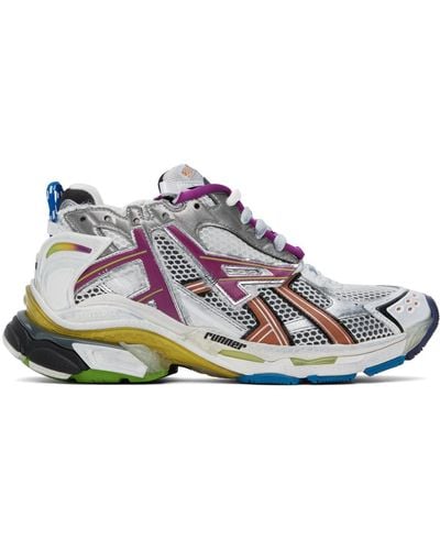 Balenciaga Runner Mesh And Faux-leather Low-top Trainers - Multicolour