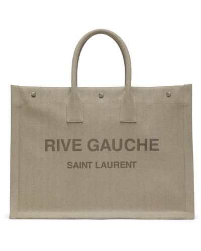 Saint Laurent Beige Rive Gauche Tote - Multicolor