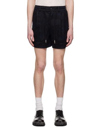 Feng Chen Wang Camouflage Shorts - Black