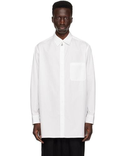 Yohji Yamamoto ホワイト ポケットシャツ