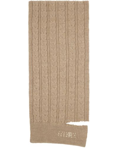 MM6 by Maison Martin Margiela Beige Sliced Iconics Scarf - Natural