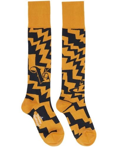 Vivienne Westwood Zig Zag Socks - Yellow