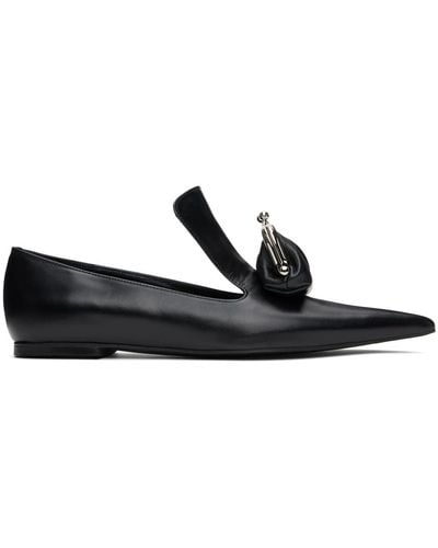 Pushbutton Coin Purse Loafers - Black