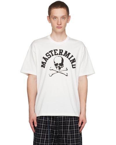 Mastermind Japan T-shirt blanc à logos