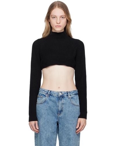 Moschino Jeans Embroide Turtleneck - Black