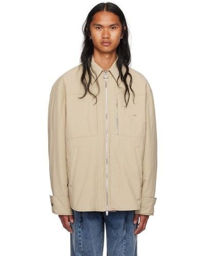 WOOYOUNGMI Beige Crinkled Jacket - Natural