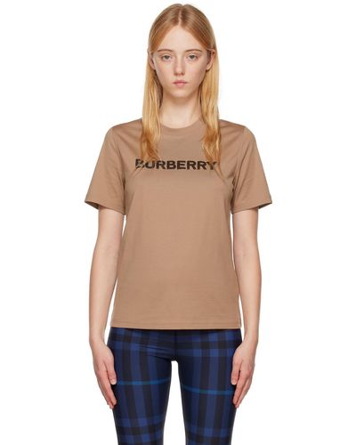 Burberry ブラウン プリントtシャツ