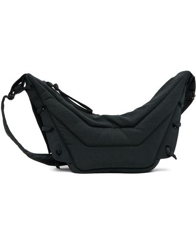 Lemaire Ssense Exclusive Navy Small Soft Game Bag - Black
