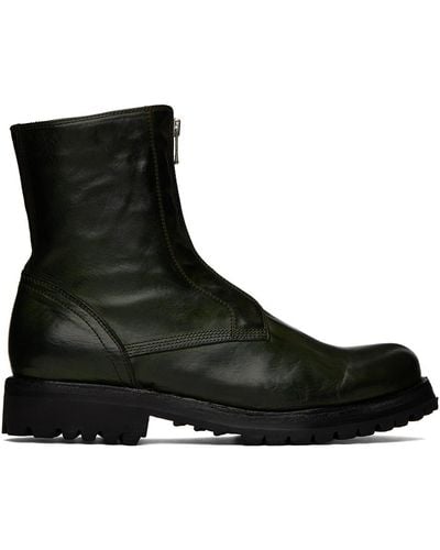 Officine Creative Green Ikonic 003 Boots - Black