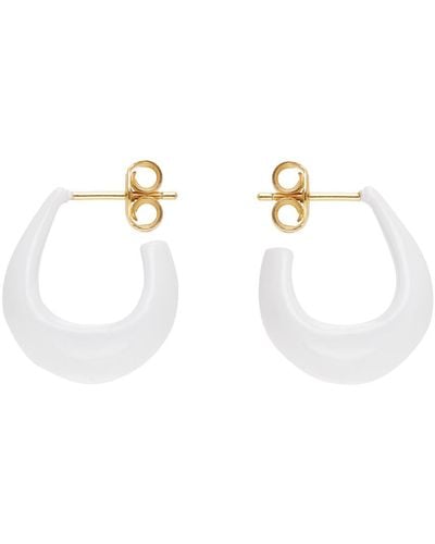 Lemaire Curved Mini Drop Earrings - Black