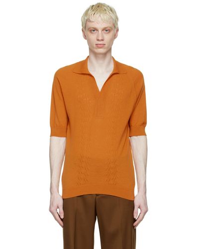 Cmmn Swdn Orange Remi Polo Shirt
