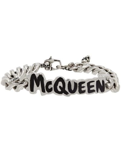 Alexander McQueen Graffiti Chain Bracelet - Black