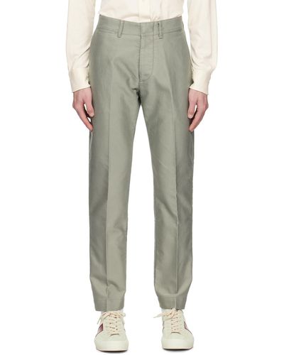 Tom Ford Khaki Military Trousers - Multicolour