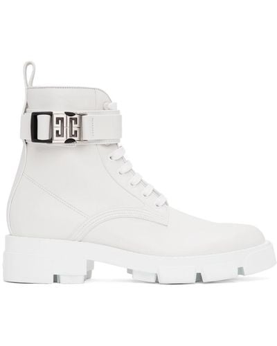 Givenchy ホワイト 4g Terra バックル ブーツ
