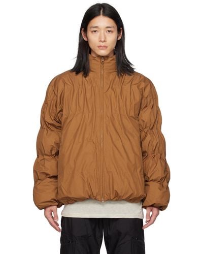 Post Archive Faction PAF Post Archive Faction (paf) Ssense Exclusive 4.0+ Right Down Jacket - Brown