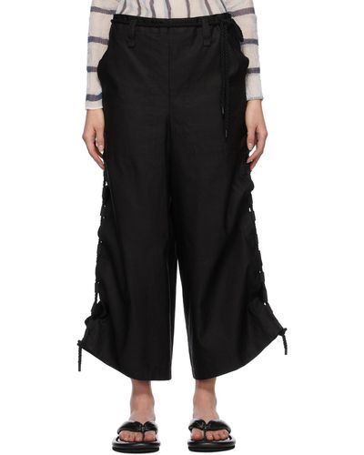 Issey Miyake Black Temporary Room Solid Trousers