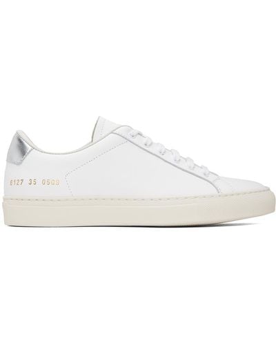 Common Projects Baskets basses retro blanches - Noir
