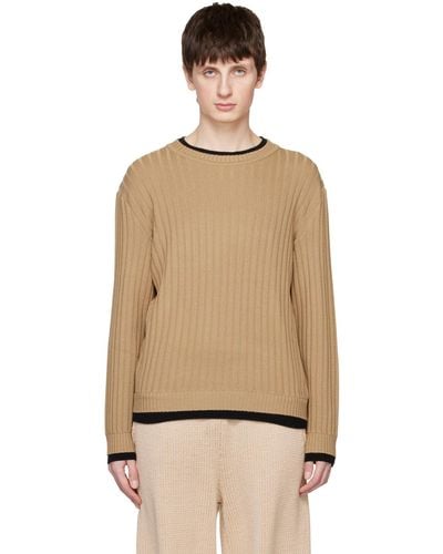 Moschino Brown Layered Jumper - Natural