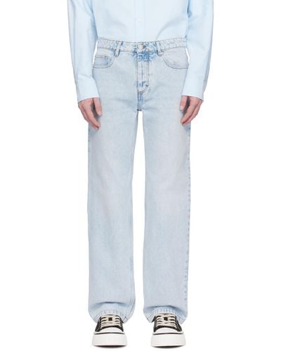 Ami Paris Indigo Classic-fit Jeans - White