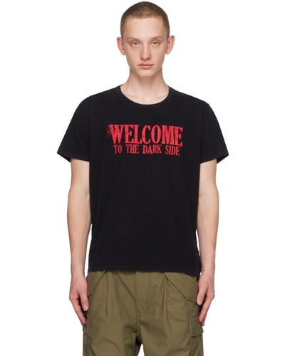 R13 T-shirt 'welcome to the dark side' noir