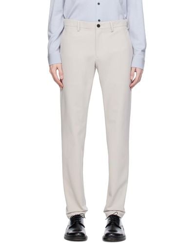 Theory Beige Curtis Trousers - White
