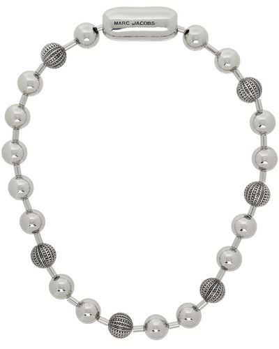 Marc Jacobs Monogram Ball Chain Necklace - Metallic