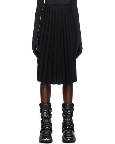 Vetements Pleated Maxi Skirt - Black