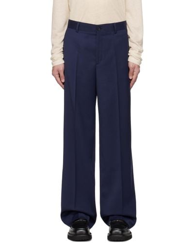 Filippa K Navy Henry Trousers - Blue