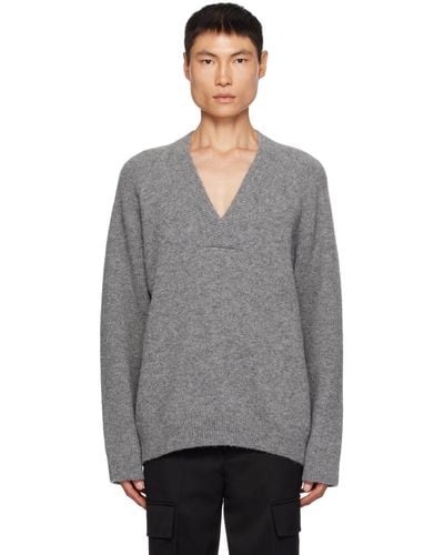 Rohe V-neck Sweater - Grey