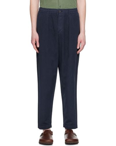 Universal Works Pleated Trousers - Blue