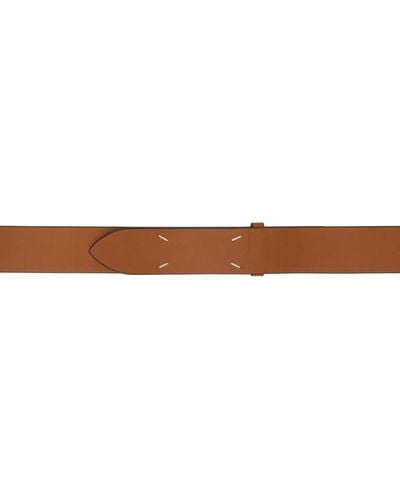 Maison Margiela Tan Four Stitches Belt - Black