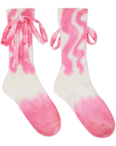 Collina Strada Ssense Exclusive Bow Socks - Pink