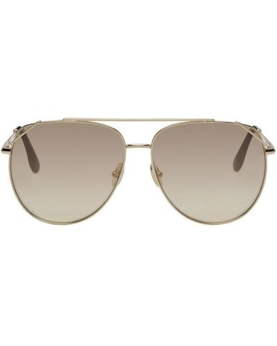 Victoria Beckham Gold Vb230s Sunglasses - Black
