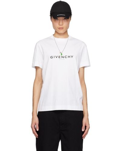 Givenchy T-shirt blanc à logos