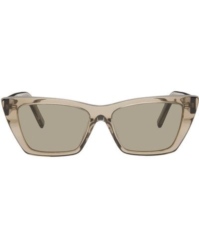 Saint Laurent Brown Sl 276 Mica Sunglasses - Black