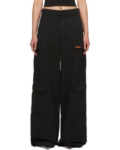 Heron Preston Drawstring Cargo Trousers - Black