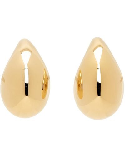 Bottega Veneta Gold Small Drop Earrings - Black