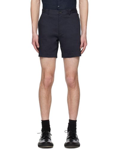 Theory Navy Curtis Shorts - Blue