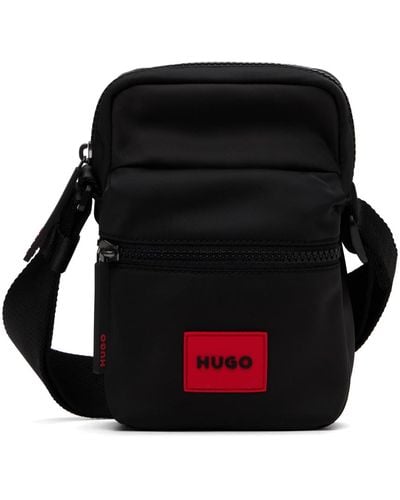 HUGO Logo Patch Crossbody Bag - Black
