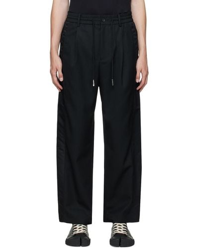 Feng Chen Wang Panelled Trousers - Black